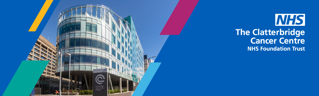 Page hero banner with The Clatterbridge Cancer Centre NHS Foundation Trust logo